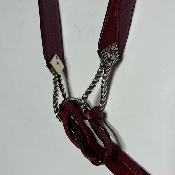 Brighton Double Lasso Tie Belt in Dark Red L NWOT - Picture 12 of 12